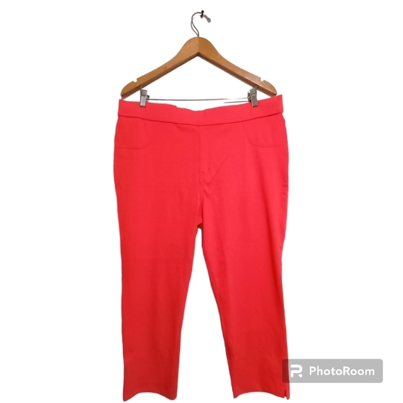 Time and Tru Women's Orange Fitted Stretch Capri Pants. Size XXXL (22) - Picture 3 of 7